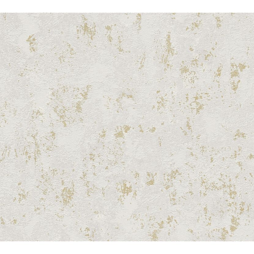 Weiße Tapete mit goldener Struktur