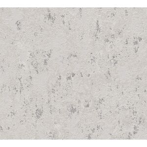 Vliestapete 'Casual Living' Putz Wischoptik creme-metallic 0,53 x 10,05 m
