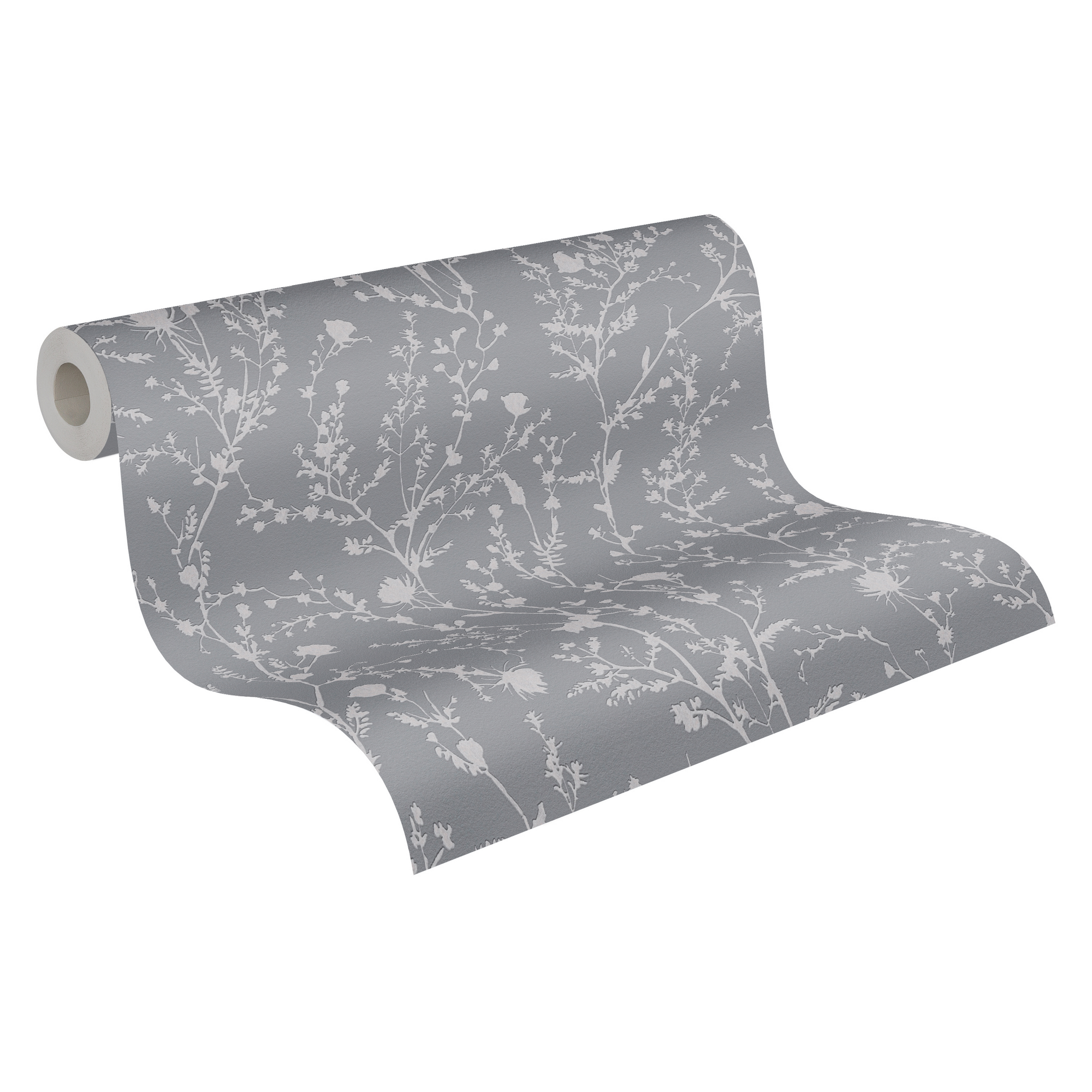 Vliestapete 'Casual Living' Floral grau/silber 10,05 x 0,53 m + product picture