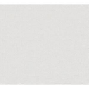 Vliestapete 'Casual Living' Uni Leinenstruktur hellgrau 0,53 x 10,05 m