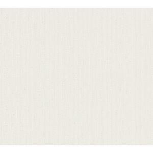 Vliestapete 'Casual Living' Streifenstruktur grau/weiß 0,53 x 10,05 m