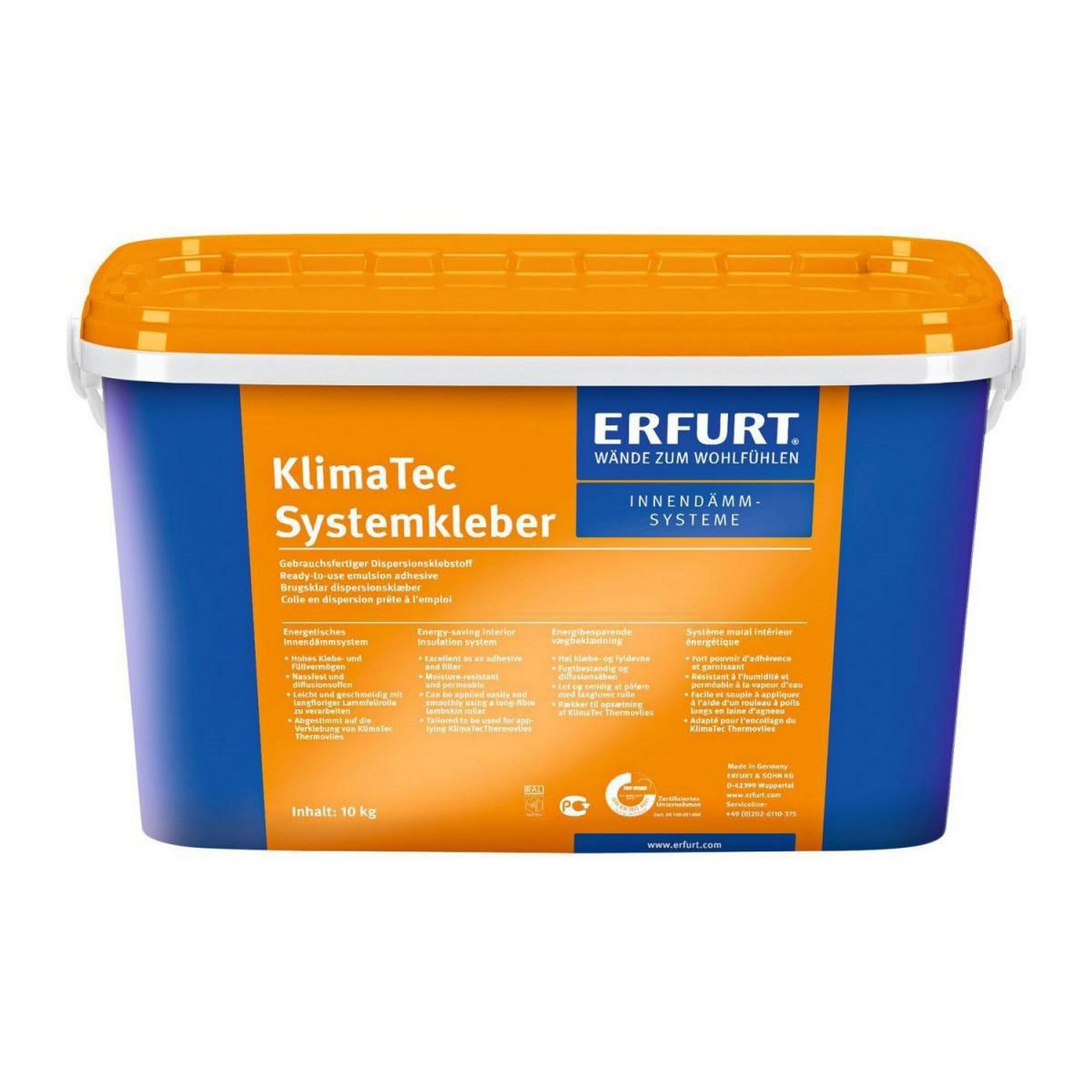 10 kg Eimer KlimaTec Systemkleber von Erfurt