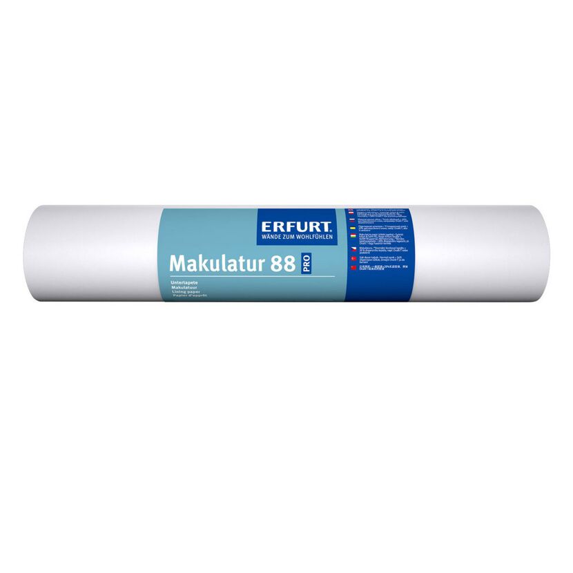 Makulaturtapete '88 Pro' weiß 0,53 x 33,5 m