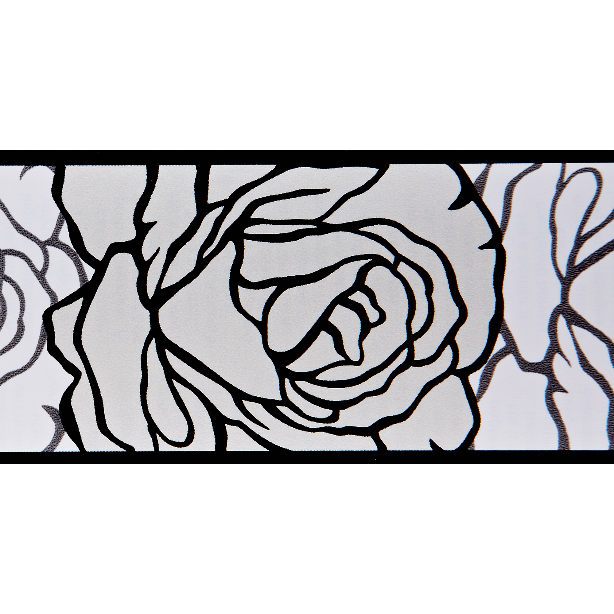 SK-Borte "Rose" schwarz/weiß 5,3 cm + product picture