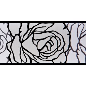 SK-Borte "Rose" schwarz/weiß 5,3 cm