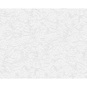 Strukturprofiltapete "Einzelblatt 2005" Uni weiß 10,05 x 0,53 m