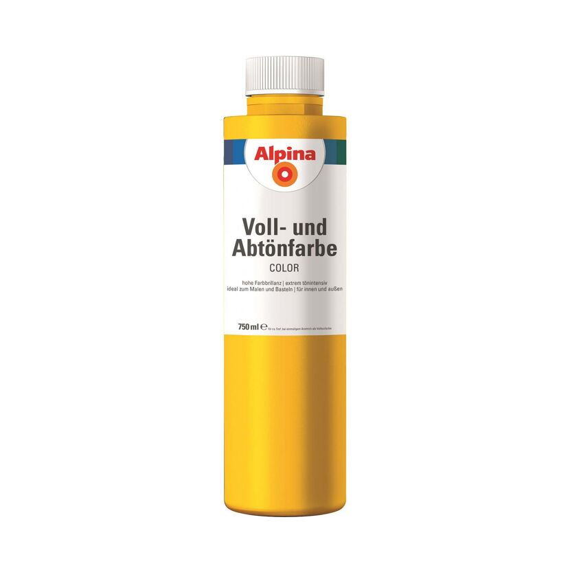 Alpina Voll- und Abtönfarbe, 750 ml Flasche, gelb