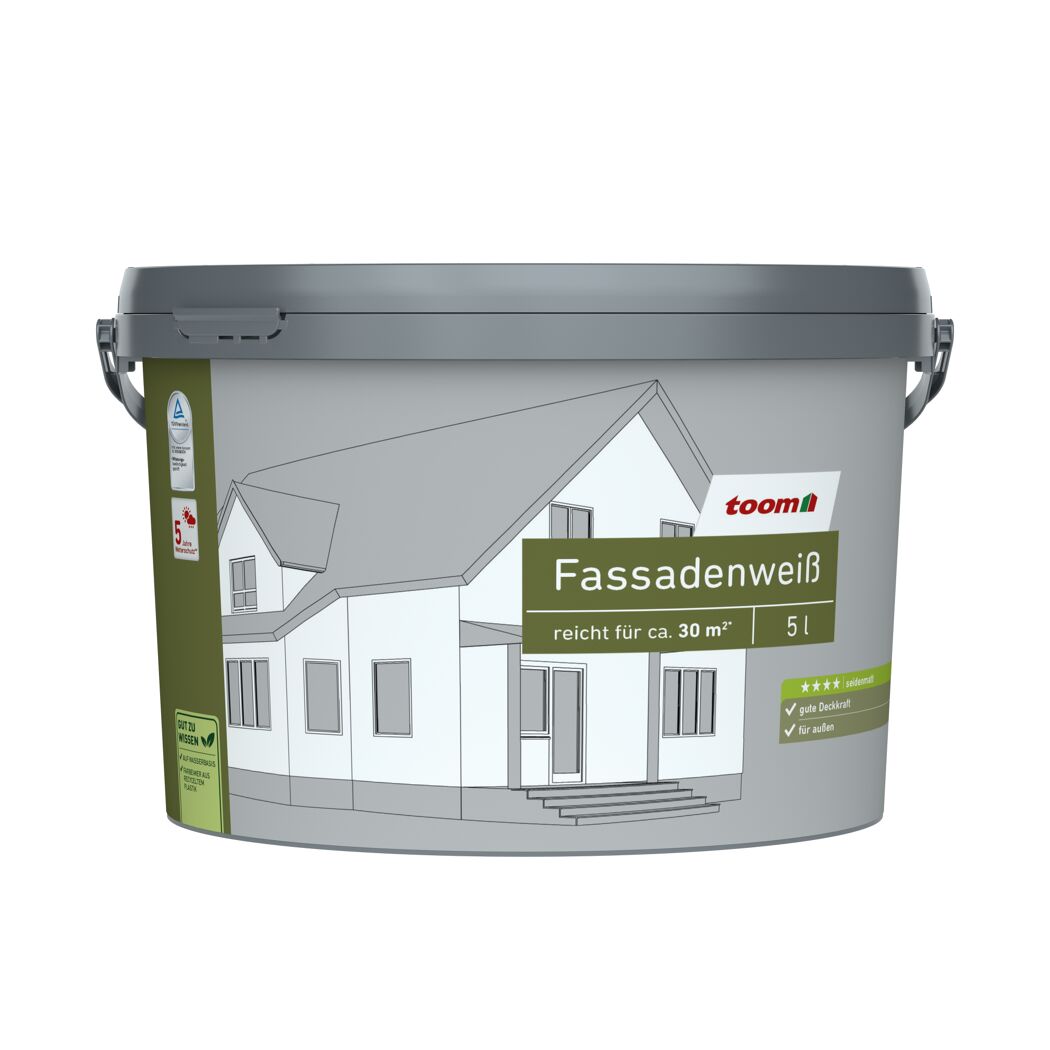 Fassadenweiß seidenmatt 5 l