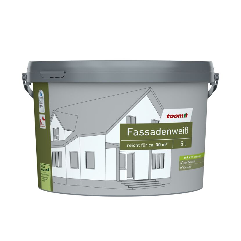 Fassadenweiß seidenmatt 5 l