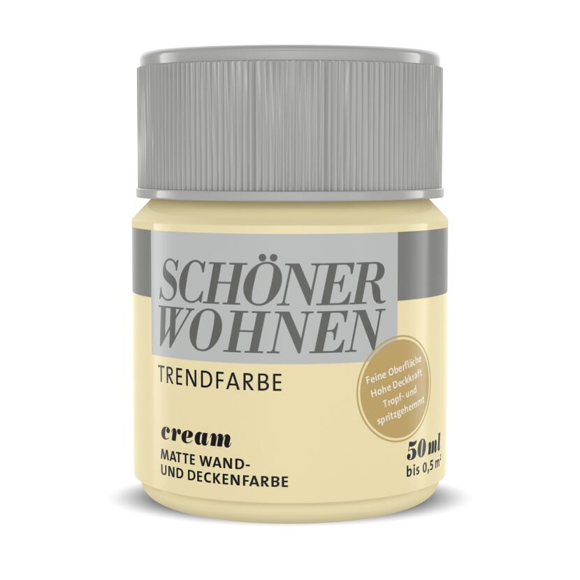 Trendfarbe 'Cream' cremebeige matt 50 ml