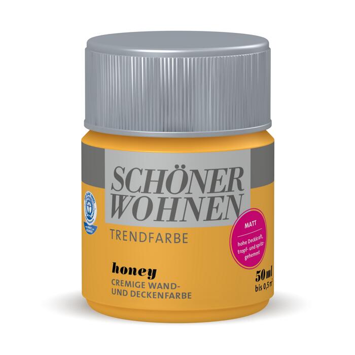 Schöner Wohnen Farbe Wand- und Deckenfarbe Trendfarbe 'Honey' honiggelb