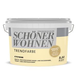 Trendfarbe 'Cream' cremebeige matt 2,5 l