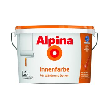 Eimer Alpina Innenfarbe mit Farbrolle