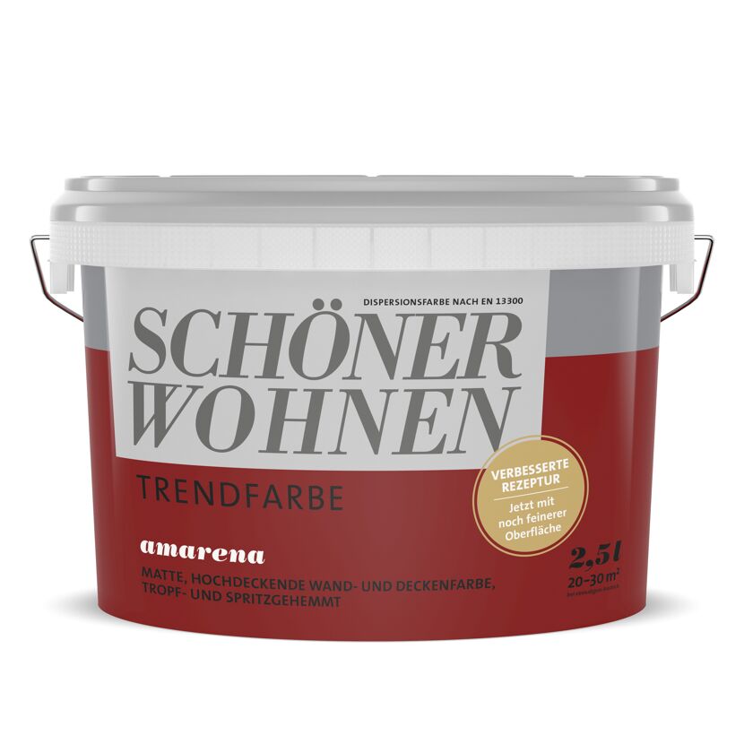Trendfarbe 'Amarena' kirschrot matt 2,5 l