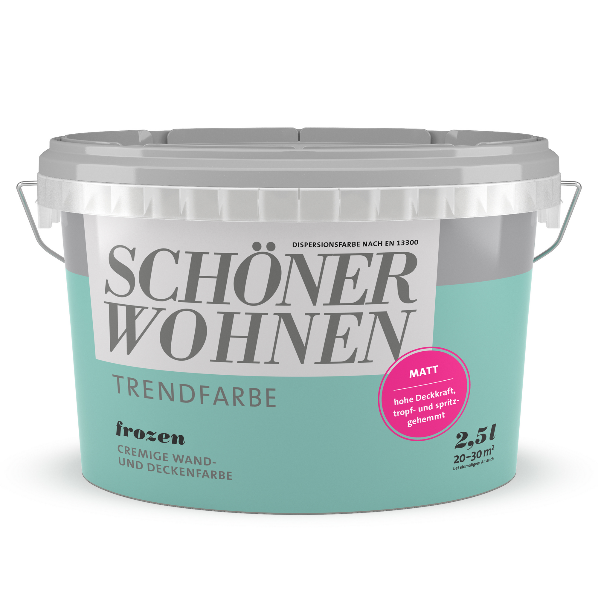 Schöner Wohnen Farbe Wandfarbe 'Frozen' blau matt 2,5 l