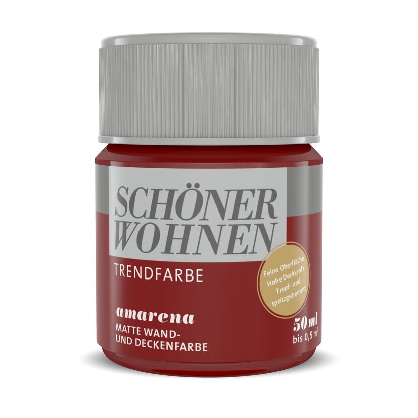 Trendfarbe 'Amarena' kirschrot matt 50 ml