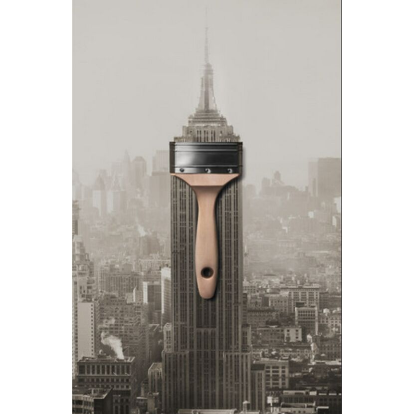 Empire State Building und Pinsel
