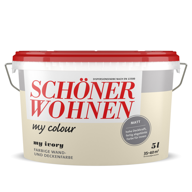 Bild von Wandfarbe my colour 'my ivory' hellbeige matt 5 l