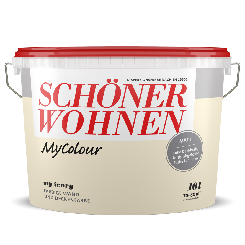 Eimer mit Mycolor Wand- und Deckenfarbe in My Ivory