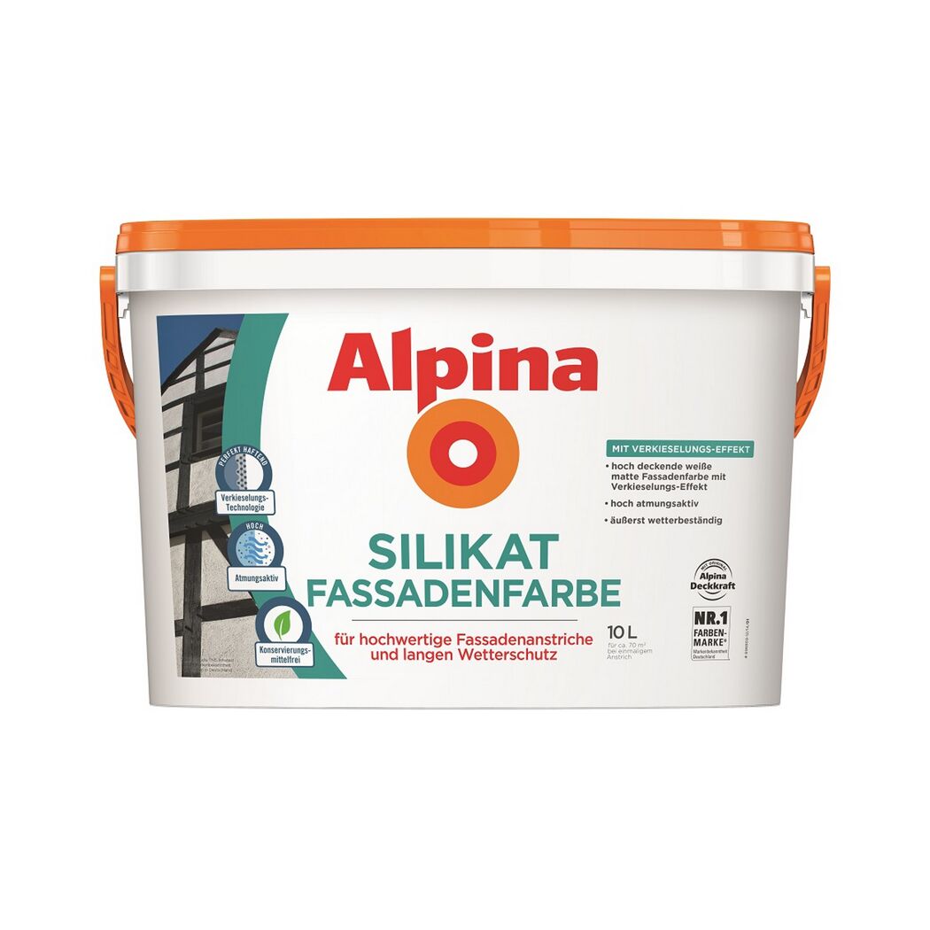 Alpina Silikat Fassadenfarbe 10l Eimer