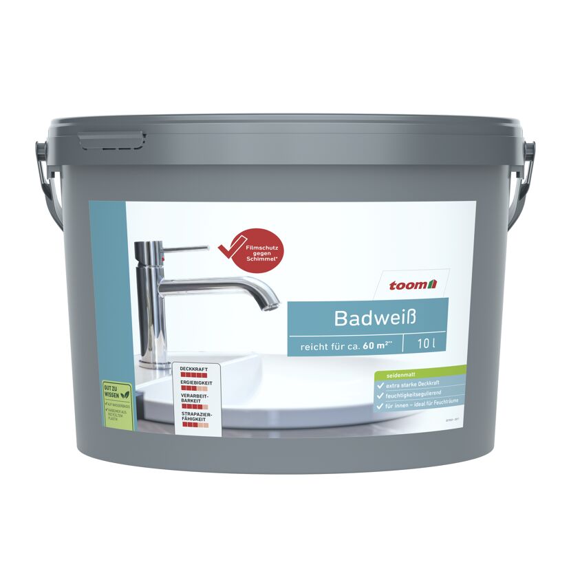 Badweiß seidenmatt 10 l