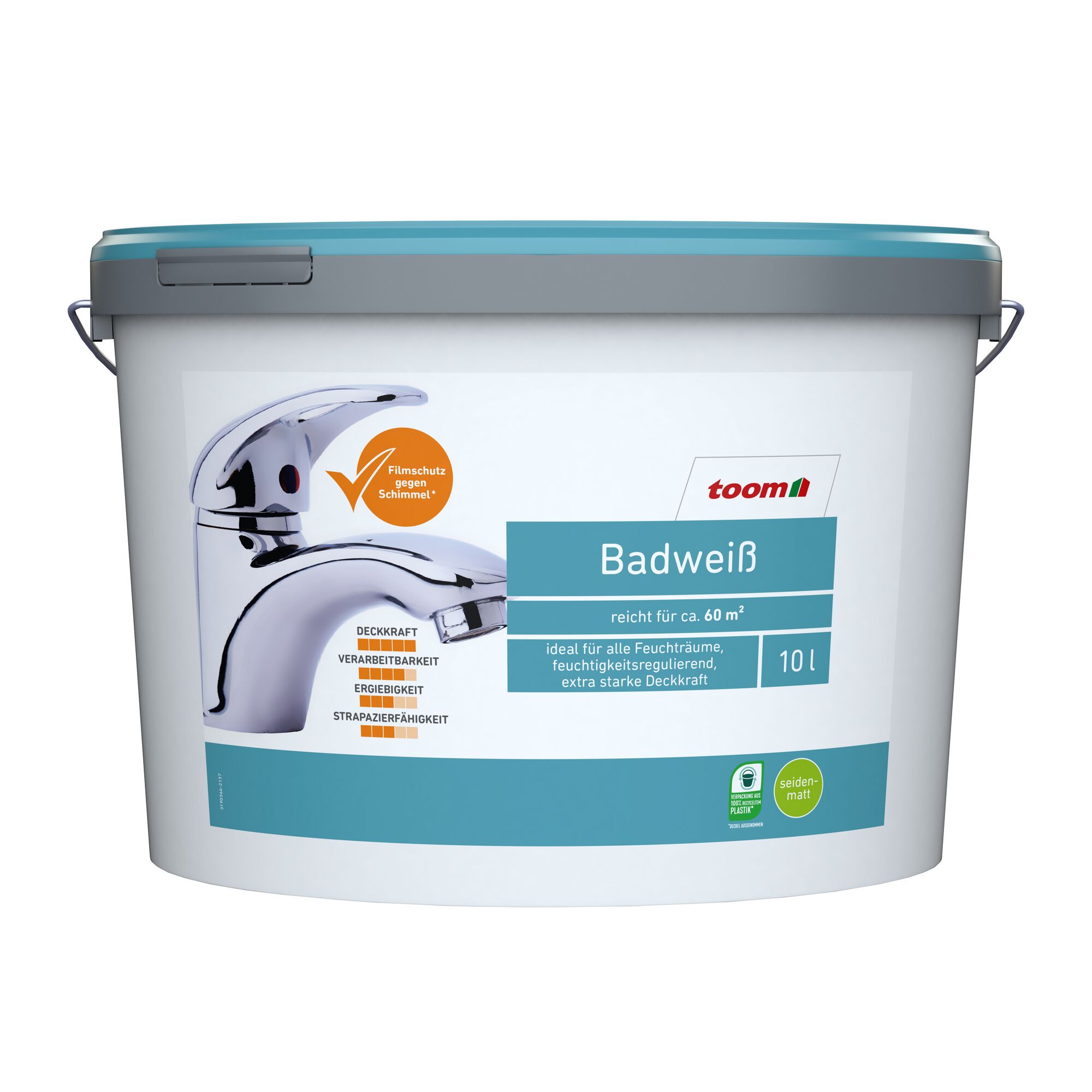 10 l Eimer Badweiße Farbe von toom
