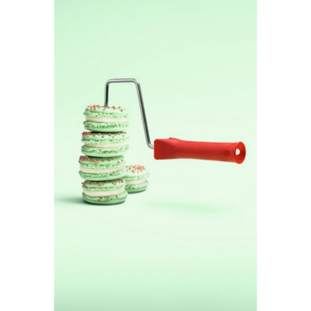 Macarons und Farbrolle