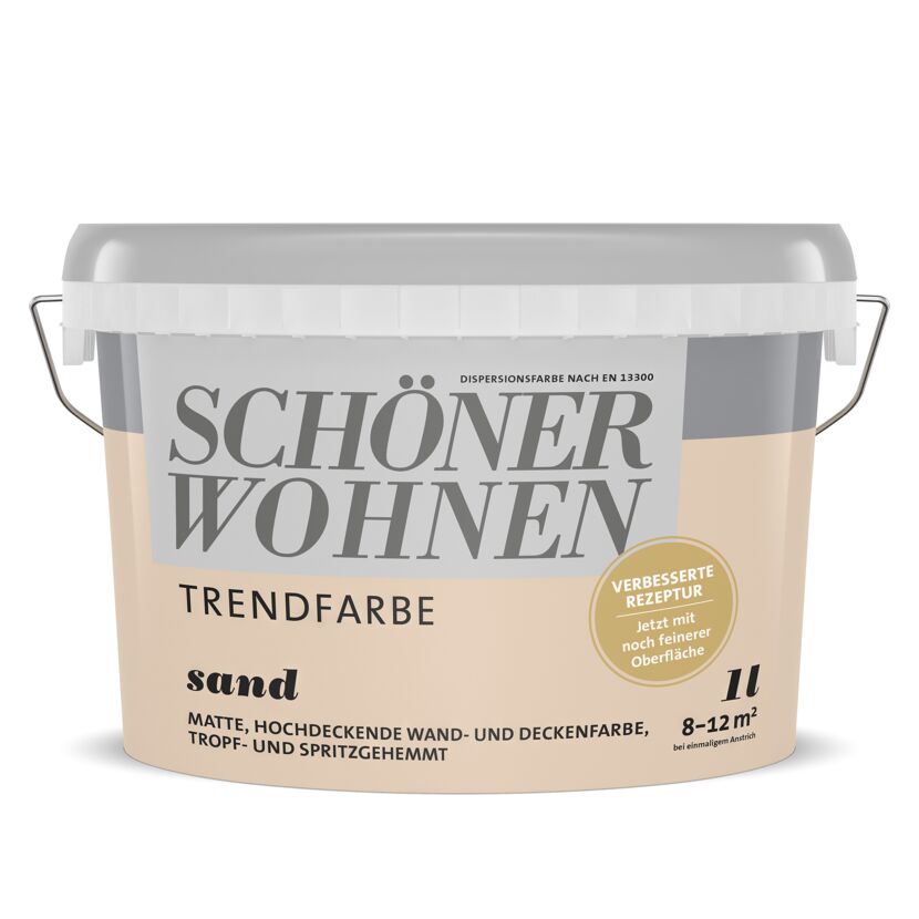 Eimer mit Schöner Wohnen Trendfarbe Sand