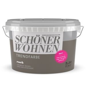 Trendfarbe 'Rock' schiefergrau matt 2,5 l