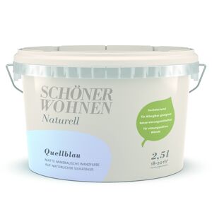 Naturell Wandfarbe 'Quellblau' blau matt 2,5 l