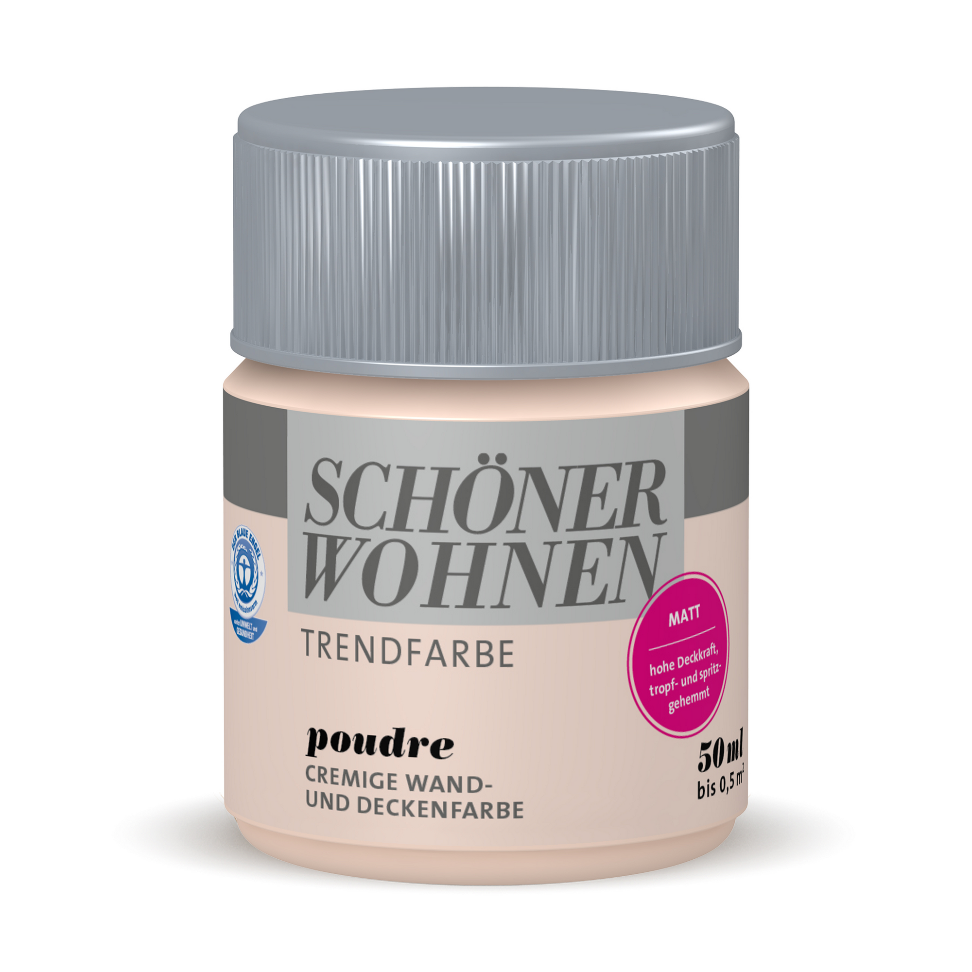 Schöner Wohnen Wand- und Deckenfarbe Trendfarbe 'Poudre' puderrosa matt