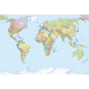 Vliesfototapete 'World Map' 368 x 248 cm