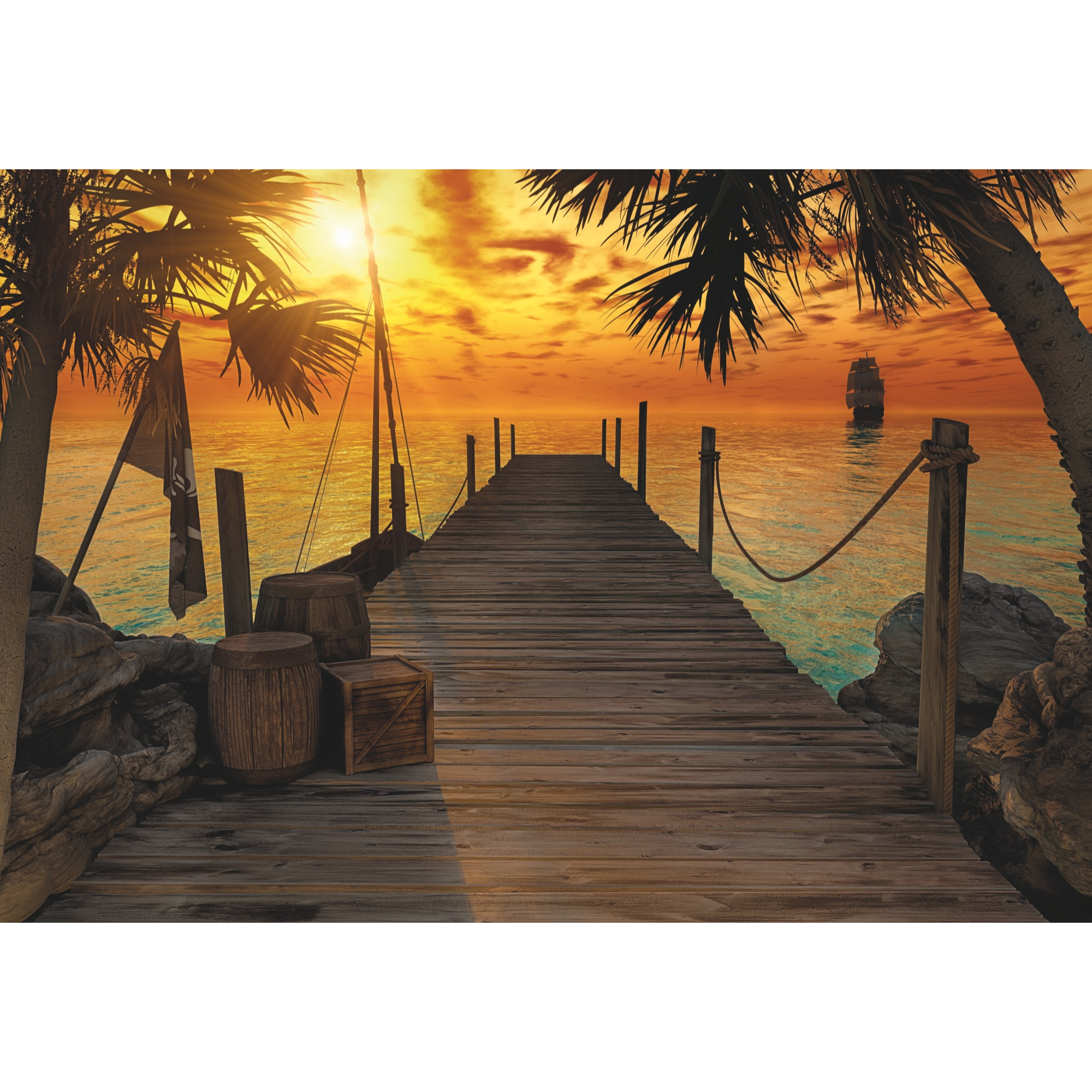Fototapete 'Treasure Island' 368 x 254 cm + product picture