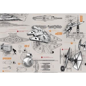 Fototapete 'Star Wars Blueprints' 368 x 254 cm