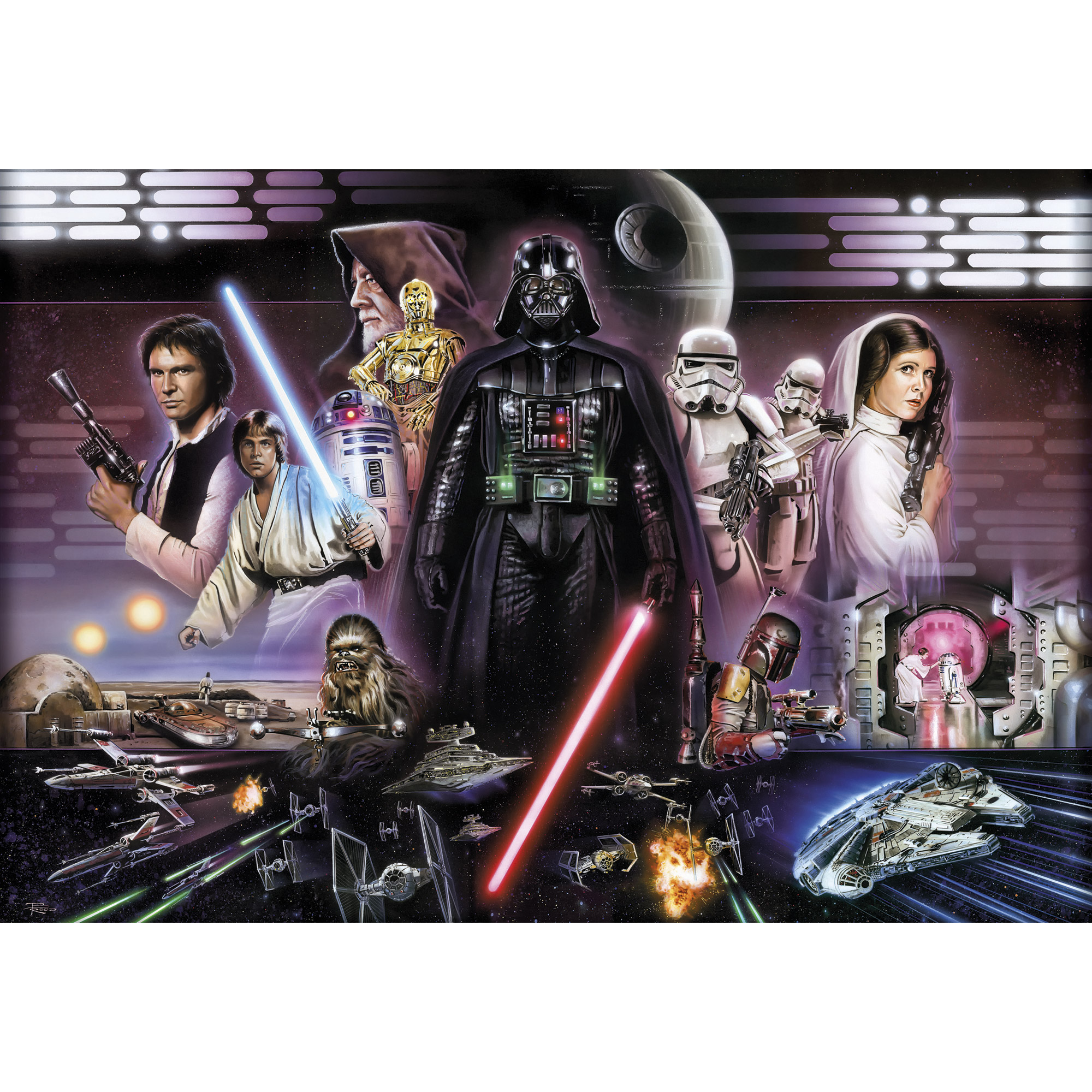 Fototapete 'Star Wars Darth Vader Collage' 368 x 254 cm + product picture
