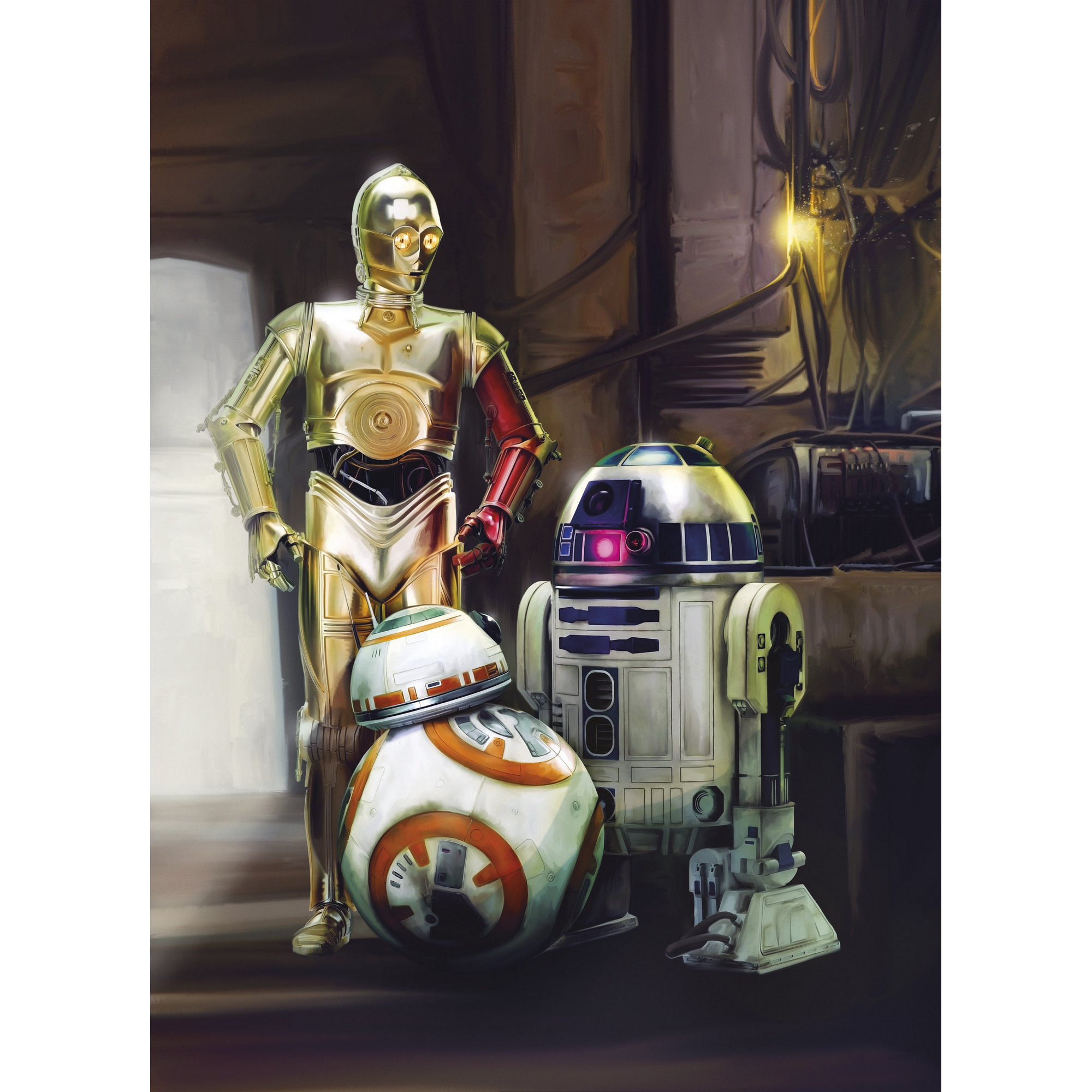 Fototapete 'Star Wars Three Droids' 184 x 254 cm + product picture
