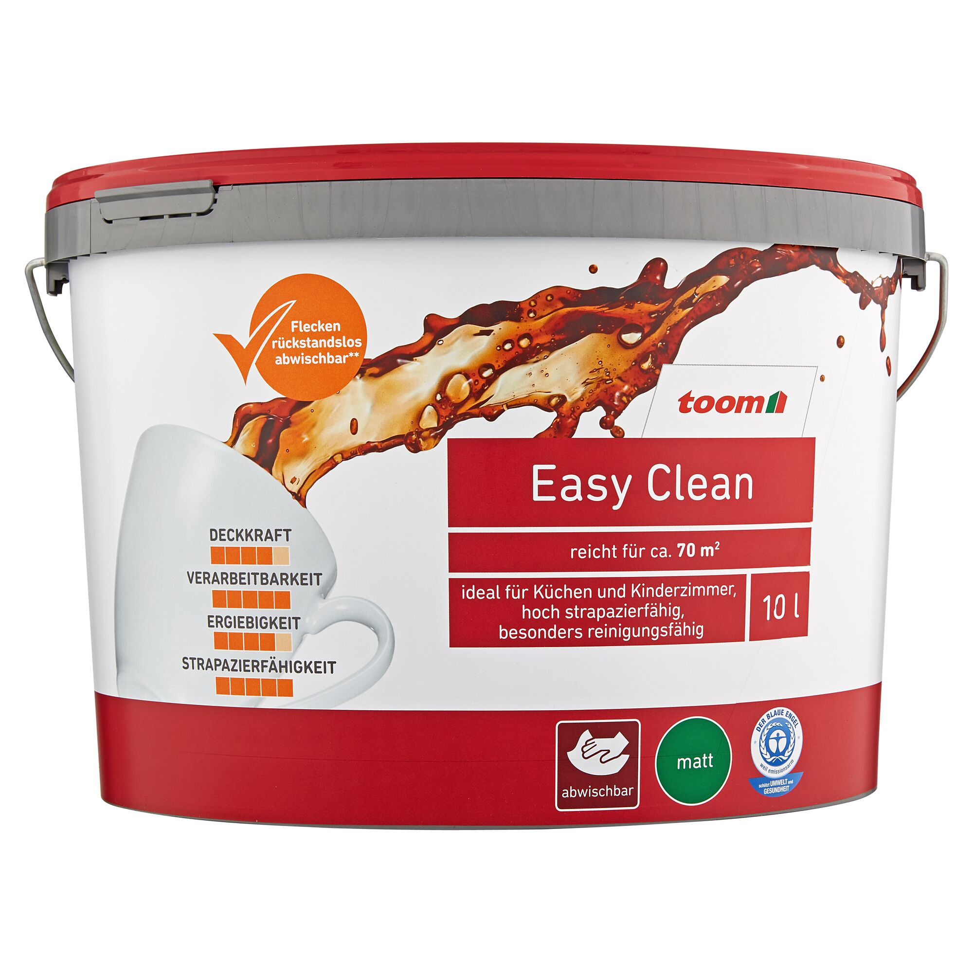 10 l Eimer toom Easy Clean matte Dispersionsfarbe