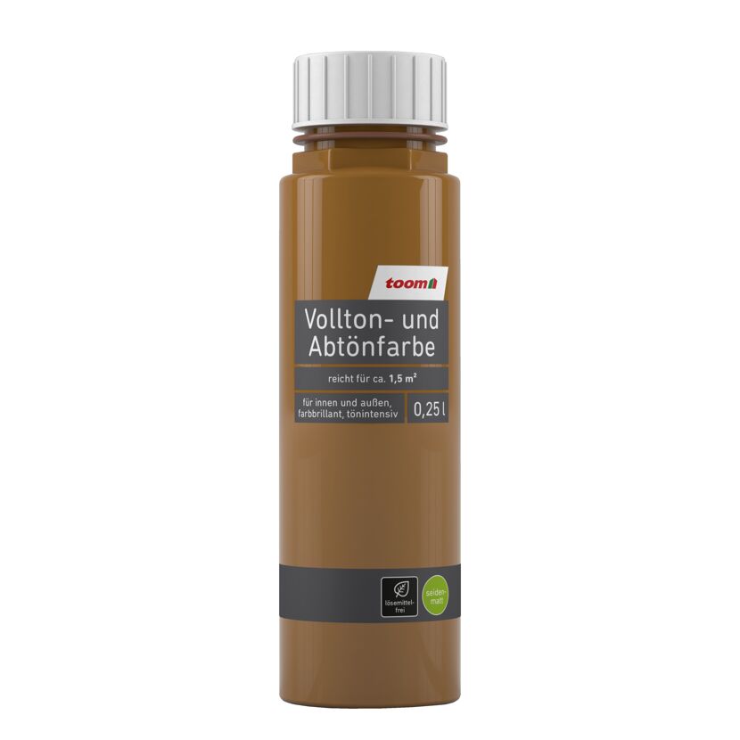 toom Vollton- und Abtönfarbe, braunbeige, 0,25l