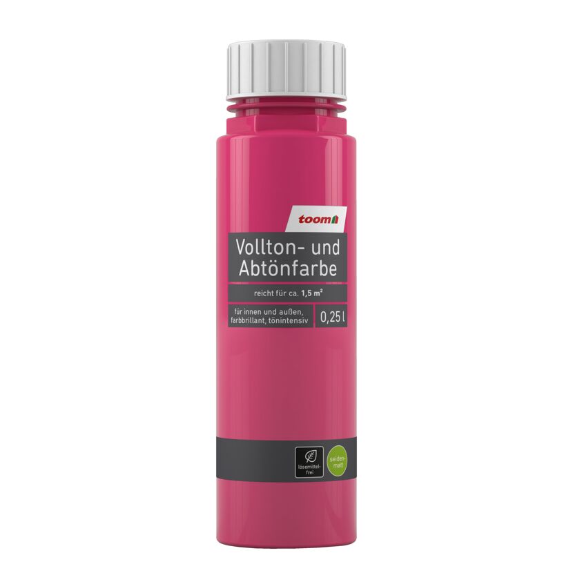 toom Vollton- und Abtönfarbe, 0,25l, pink