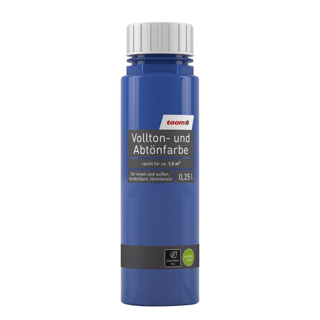 toom Vollton- und Abtönfarbe, königsblau, 0,25l