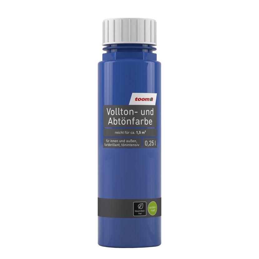 toom Vollton- und Abtönfarbe, königsblau, 0,25l