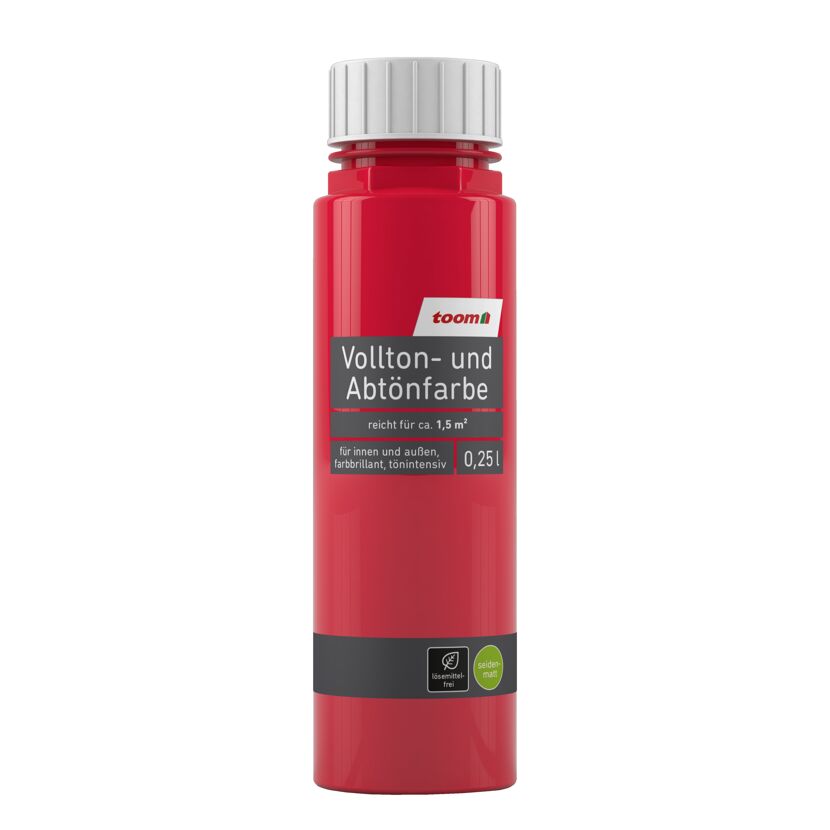 toom Vollton- und Abtönfarbe, rot, 0,25l