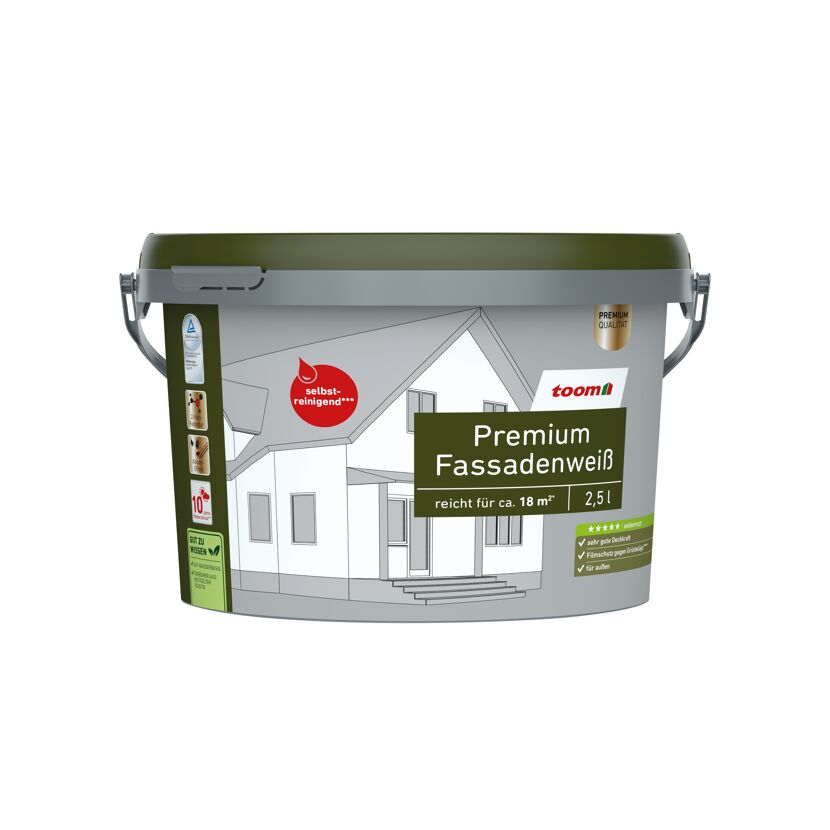 Premium-Fassadenweiß seidenmatt 2,5 l