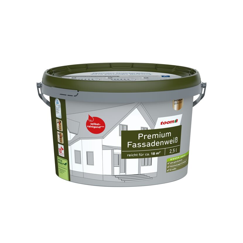 Premium-Fassadenweiß seidenmatt 2,5 l