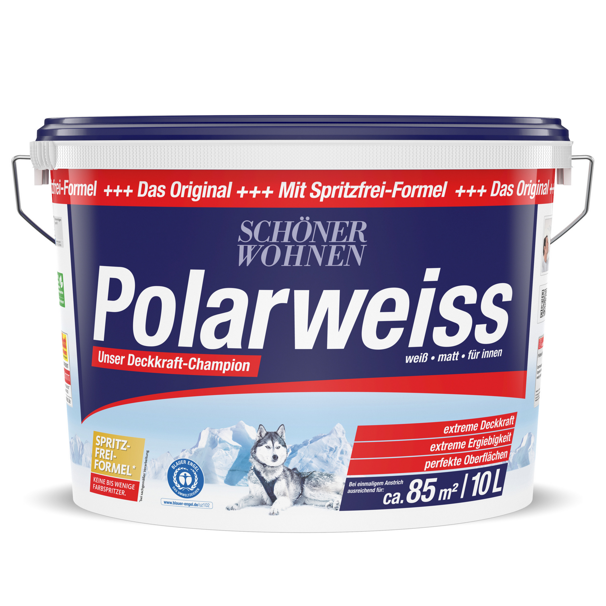 Schöner Wohnen Farbe Wandfarbe Polarweiss 10 l weiß