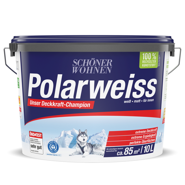 Bild von Wandfarbe 'Polarweiß' matt 10 l