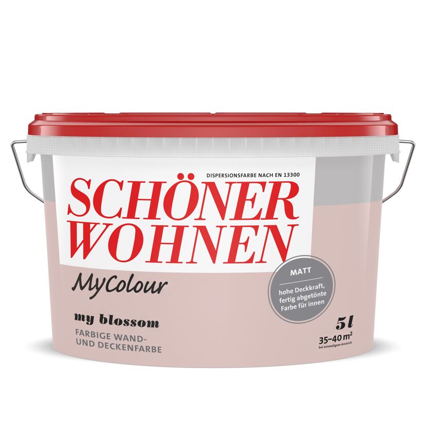 Wandfarbe my colour 'my blossom' altrosa matt 5 l