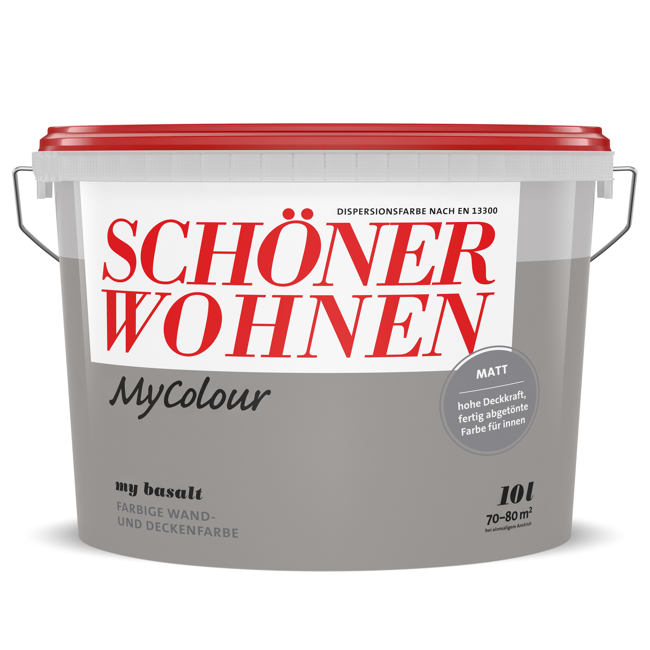 Bild von Wandfarbe my colour 'my basalt' basaltgrau matt 10 l