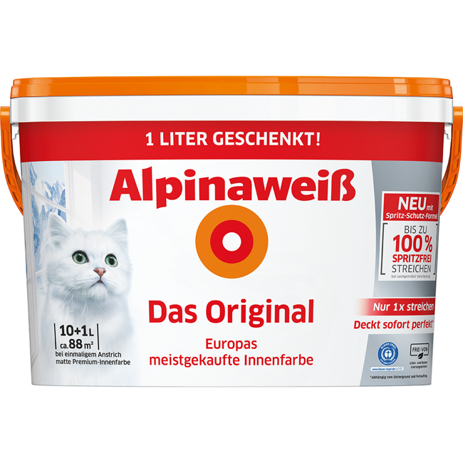 Bild von Innenfarbe 'Alpinaweiß' matt 11 l