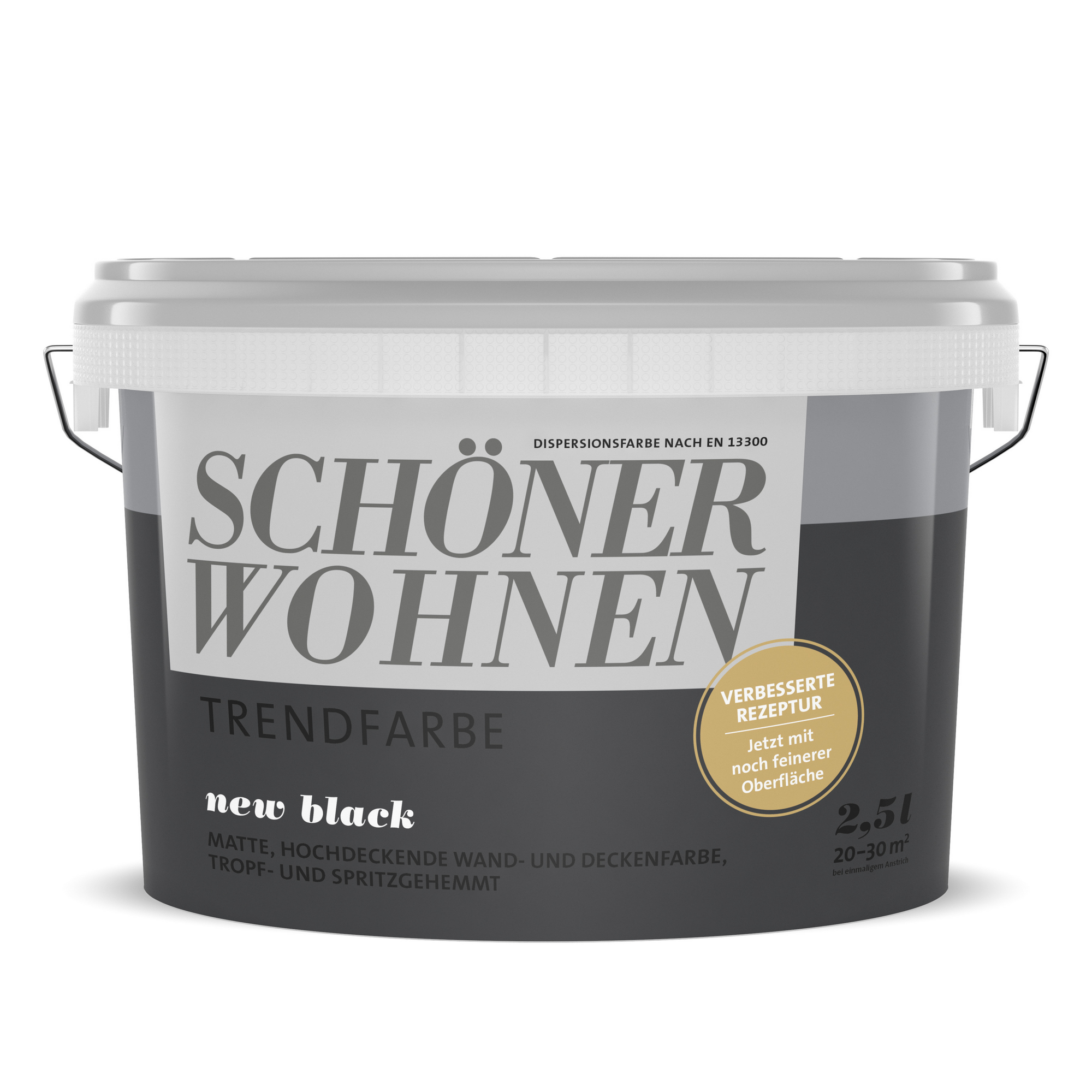 Trendfarbe 'New Black' schwarz matt 2,5 l + product picture